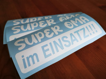 Aufkleber  - Super Oma im Einsatz